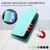 Google Pixel 11 / Pixel 11 Pro RC01 Dual-Folded Magnetic Suction RFID Leather Phone Case - Mint Green
