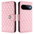 Google Pixel 11 / Pixel 11 Pro Rhombic Texture Flip Leather Phone Case with Lanyard - Pink