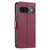 Google Pixel 11 / Pixel 11 Pro Ring Buckle Rhombic Leather Phone Case - Red