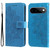 Google Pixel 11 / Pixel 11 Pro Seven-petal Flowers Embossing Leather Phone Case - Blue