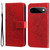 Google Pixel 11 / Pixel 11 Pro Seven-petal Flowers Embossing Leather Phone Case - Red