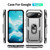 Google Pixel 11 / Pixel 11 Pro Shockproof TPU + PC Phone Case with Holder - Silver