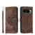 Google Pixel 11 / Pixel 11 Pro Skin Feel Flowers Embossed Wallet Leather Phone Case - Brown
