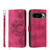 Google Pixel 11 / Pixel 11 Pro Skin Feel Flowers Embossed Wallet Leather Phone Case - Wine Red