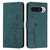 Google Pixel 11 / Pixel 11 Pro Skin Feel Heart Embossed Leather Phone Case with Long Lanyard - Green