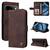 Google Pixel 11 / Pixel 11 Pro Skin Feel Life Tree Metal Button Leather Phone Case - Brown