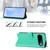 Google Pixel 11 / Pixel 11 Pro Skin Feel Solid Color Leather Phone Case with Lanyard - Green