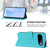 Google Pixel 11 / Pixel 11 Pro Skin Feel Solid Color Leather Phone Case with Lanyard - Lake Blue