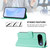 Google Pixel 11 / Pixel 11 Pro Skin Feel Solid Color Leather Phone Case with Lanyard - Mint Green