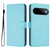 Google Pixel 11 / Pixel 11 Pro Skin Feel Solid Color Leather Phone Case with Lanyard - Sky Blue