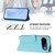 Google Pixel 11 / Pixel 11 Pro Skin Feel Solid Color Leather Phone Case with Lanyard - Sky Blue