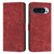 Google Pixel 11 / Pixel 11 Pro Skin Feel Stripe Pattern Leather Phone Case with Lanyard - Red