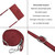 Google Pixel 11 / Pixel 11 Pro Skin Feel Stripe Pattern Leather Phone Case with Lanyard - Red