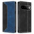 Google Pixel 11 / Pixel 11 Pro Skin Feel Two-tone RFID Blocking Vegan Leather Phone Case - Blue