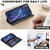 Google Pixel 11 / Pixel 11 Pro Splicing Color Hollow Flower Pattern RFID Leather Phone Case - Black