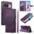 Google Pixel 11 / Pixel 11 Pro Totem Embossed Magnetic Closure Vegan Leather Phone Case with Strap - Purple