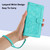 Google Pixel 11 / Pixel 11 Pro Tulips Embossed Leather Phone Case with Lanyard - Green