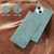Google Pixel 11 ABEEL Frosted Magnetic RFID Leather Phone Case - Cyan