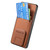 Google Pixel 11 Carbon Fiber Card Bag Fold Stand Phone Case - Brown