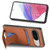 Google Pixel 11 Carbon Fiber Card Bag Fold Stand Phone Case - Brown