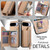 Google Pixel 11 Carbon Fiber Horizontal Flip Zipper Wallet Phone Case - Khaki
