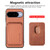 Google Pixel 11 Carbon Fiber Leather Card Magsafe Phone Case - Brown