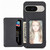 Google Pixel 11 Carbon Fiber Magnetic Card Bag Phone Case - Black