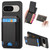 Google Pixel 11 Carbon Fiber Vertical Flip Wallet Stand Phone Case - Black