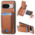 Google Pixel 11 Carbon Fiber Vertical Flip Wallet Stand Phone Case - Brown