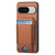 Google Pixel 11 Carbon Fiber Vertical Flip Wallet Stand Phone Case - Brown