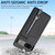 Google Pixel 11 Carbon Fiber Vertical Flip Zipper Phone Case - Khaki