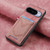 Google Pixel 11 Denim Texture Leather Skin Phone Case with Card Slot - Pink