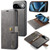 Google Pixel 11 DG.MING Crazy Horse Texture Detachable Magnetic Leather Phone Case - Grey