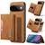 Google Pixel 11 DG.MING M2 Series 3-Fold Multi Card Bag + Magnetic Phone Case - Brown