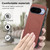 Google Pixel 11 Fabric Magnetic PU Back Cover Phone Case - Brown