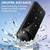 Google Pixel 11 Fine Hole Glossy Glitter Magnetic TPU Phone Case with Same Color Hand Strap - Black