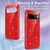 Google Pixel 11 Fine Hole Glossy Glitter Magnetic TPU Phone Case with Same Color Hand Strap - Red