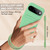 Google Pixel 11 Integrated Card Bag Solid Color Liquid Silicone Phone Case Gen2 with Short Lanyard - Green