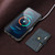 Google Pixel 11 Kalebol Magnetic Button Card Bag MagSafe Ring Leather Phone Case - Blue