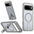 Google Pixel 11 Kalebol Star Shine Skin Feel MagSafe Phone Case with Straight Fold Holder - Titanium Gray