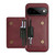 Google Pixel 11 Kalebol Strong MagSafe Magnetic Two-Fold Card Bag Leather Phone Case - Red