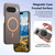 Google Pixel 11 Litchi Texture Brushed MagSafe PU Back Cover Phone Case - Gray