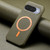 Google Pixel 11 Litchi Texture Brushed MagSafe PU Back Cover Phone Case - Green