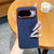 Google Pixel 11 Metal Camera Lens Frame Buttons Vegan Leather Phone Case - Blue