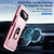 Google Pixel 11 Pioneer Armor Heavy Duty PC + TPU Phone Case with Holder - Pink+Rose Red
