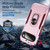 Google Pixel 11 Pioneer Armor Heavy Duty PC + TPU Phone Case with Holder - Pink+Rose Red
