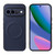Google Pixel 11 Precise Cutout Carbon Fiber Texture Vegan Leather Phone Case - Blue