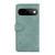 Google Pixel 11 Pro ABEEL Color Block Magnetic RFID Leather Phone Case - Cyan-Pink