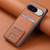 Google Pixel 11 Pro Carbon Fiber Card Bag Fold Stand Phone Case - Brown