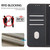 Google Pixel 11 Pro Cat Butterfly Embossed RFID Vegan Leather Phone Case with Strap - Black